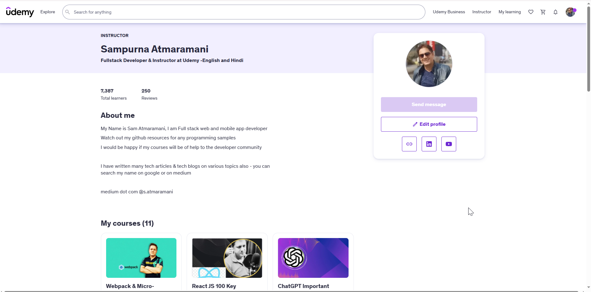 Udemy Instructor Achievement